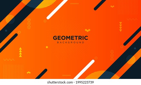 Gradient overlap layer style dynamic textured geometric vector background with geometric element and dots decoration.