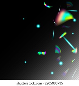  Gradient Overlay Glare Foil Tinsel. Blue, Purple, Green Celebration Background. Silver Transparent Falling Particles. Rainbow Tinsel. Flying Hologram Confetti. Holo Glitch Effect Rainbow Lights.