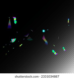  Gradient Overlay Vivid Foil Tinsel. Rainbow Tinsel. Falling Holograph Confetti. Blue, Purple, Green Celebration Background. Metal Transparent Falling Particles. Holo Glitch Effect Rainbow Bokeh.