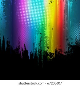 Gradient paint splashes background. Vector design template.