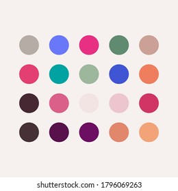 Gradient Pallet Full Color Vector Template Design Illustration