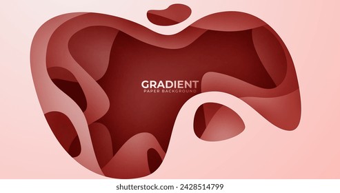 Gradient paper art background vector design in eps 10