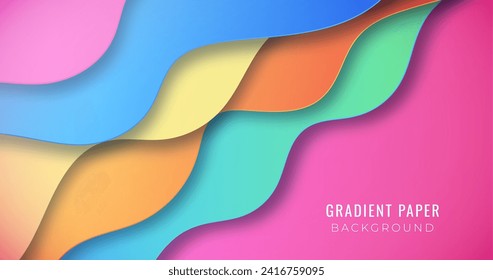 Gradient paper background vector design in eps 10