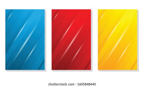 gradient paper cut cover tabloid vector background template