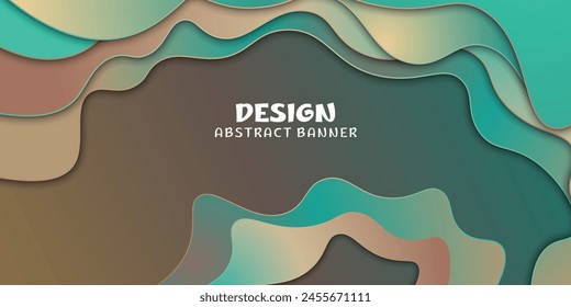 Gradient in papercut style background. Vector illustration. 