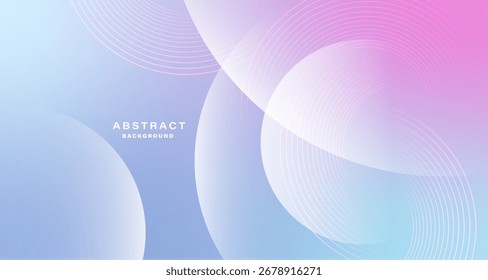 Fondo abstracto pastel degradado con círculos geométricos suaves