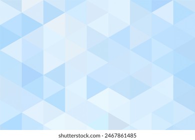 Gradient pastel blue background on triangle pattern. Geometric abstract soft tone pixel background. Shabby pixel.