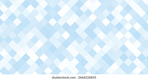 Fondo azul pastel degradado sobre patrón triangular. Fondo de píxeles de tono suave abstracto geométrico. Píxel de Shabby.