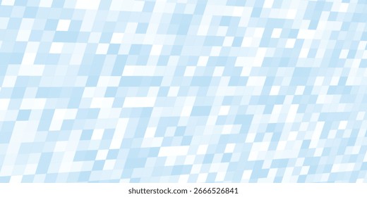 Gradient pastel blue background on triangle pattern. Geometric abstract soft tone pixel background. Shabby pixel.