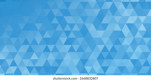 Gradient pastel blue background on triangle pattern. Geometric abstract soft tone pixel background.eps.10