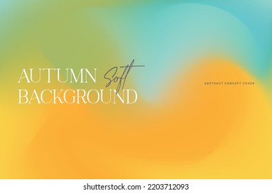 Pastel degradado en fondo azul, naranja, amarillo y verde. Malla de fondo suave con colores otoñales para Afiche, Folleto, Publicidad, Placard, Tarjeta de invitación, Página de inicio