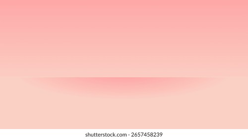 A gradient of pastel peach hues creates a soft, minimalist background with a subtle shadow, evoking a sense of calm and serenity across the smooth horizontal planes