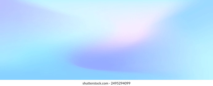 Gradient Pastel Winter Background. Cold fluid wave design. Abstract vector illustration. Holiday season Mesh backdrop. Blue, purple and pink colors.