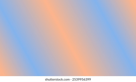Gradient pastel winter peach fuzz background. Orange and blue gradient mesh winter, spring background. Vector illustration background