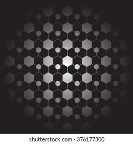Gradient pattern made of hexagons
