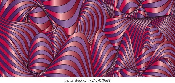 Farbverlauf-Muster von gewellten Linien. Farbiger Hintergrund für kreatives Design. glatte Farbverlauf-Linien