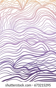 Gradient pattern with wavy lines, waves