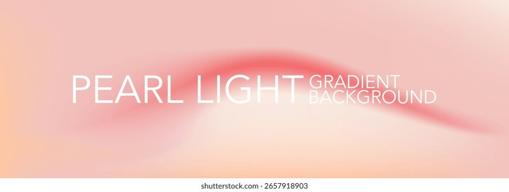 Gradient pearl background with cream and peach color. Wave gradient wallpaper cream pearl light tone. Vector illustration
