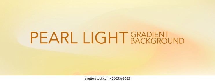Gradient pearl background with cream and peach color. Wave gradient wallpaper cream pearl light tone. Vector illustration
