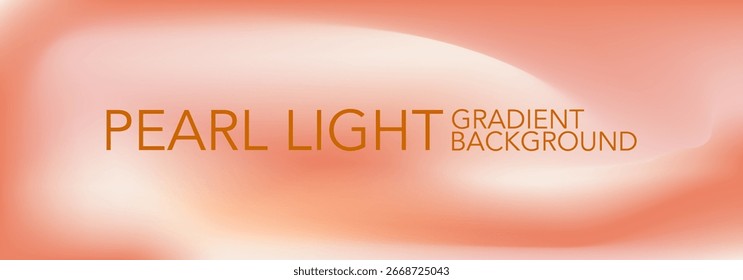 Gradient pearl background with cream and peach color. Wave gradient wallpaper cream pearl light tone. Vector illustration