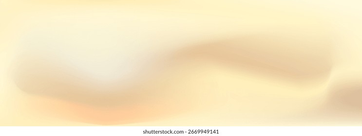 Gradient pearl background with cream and peach color. Wave gradient wallpaper cream pearl light tone. Vector illustration