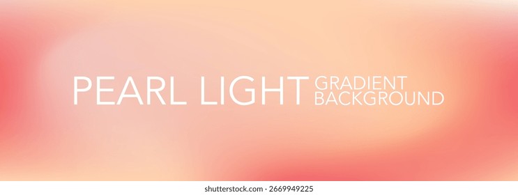 Gradient pearl background with cream and peach color. Wave gradient wallpaper cream pearl light tone. Vector illustration