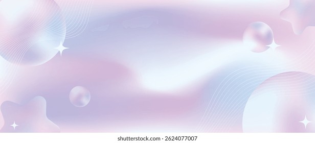 Gradiente Pérola beleza e vetor de fundo cosmético. Ilustração 3D com cor suave, tom neutro, pérola, arte em linha. Design para produto cosmético, cuidados com a pele, maquete, apresentação do produto, anúncios.