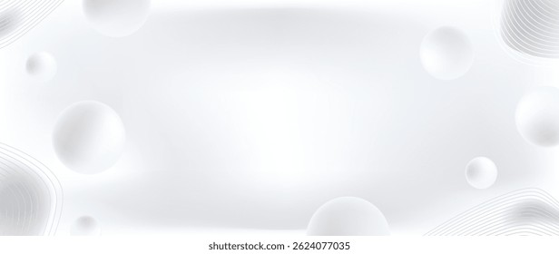 Gradiente Pérola beleza e vetor de fundo cosmético. Ilustração 3D com cor suave, tom neutro, pérola, arte em linha. Design para produto cosmético, cuidados com a pele, maquete, apresentação do produto, anúncios.