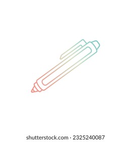 icono de lápiz degradado sobre fondo blanco, estilo de línea, ilustración vectorial