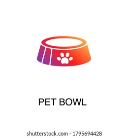 gradient pet bowl icon, simple element from Pet-vet set, for web and mobile