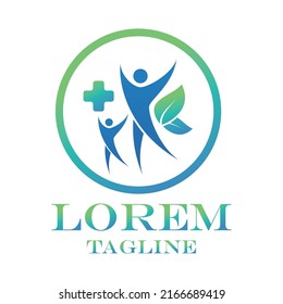 Gradient physiotherapy logo collection  set