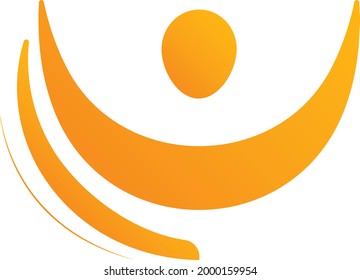 Gradient physiotherapy set logo collection