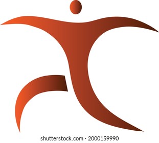 Gradient physiotherapy set logo collection