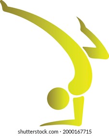 Gradient physiotherapy set logo collection