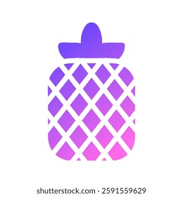 Gradient Pineapple Icon on White Background