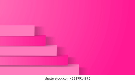 gradient pink 3d background. banner design