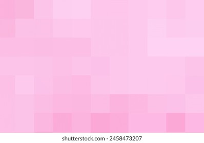 Gradient pink background. Geometric texture from pink squares for publication, design, poster, calendar, post, screensaver, wallpaper, postcard, cover, banner, website. EPS 10. Vector illustration