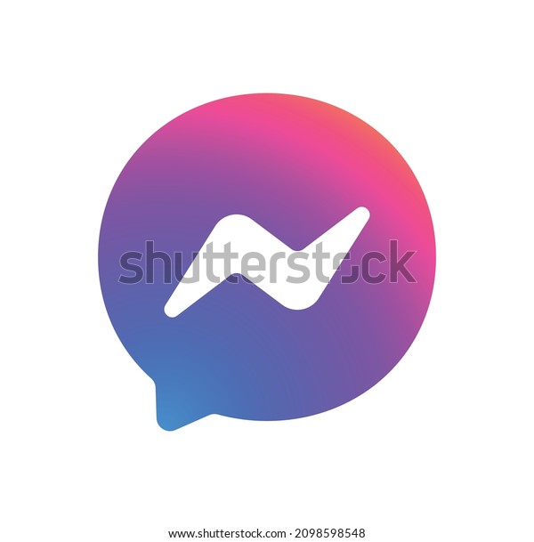 gradient pink blue icon bubble Meta chat\
messenger vector\
template