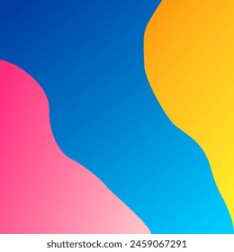 Fondo de diseño de ilustración de degradado rosa, azul y naranja
