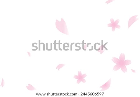 Gradient pink cherry blossom flower illustration background