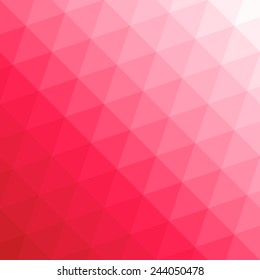 gradient pink color and triangle polygon pattern background (vector)