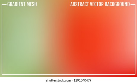 Gradient pink and green abstract vector blur background. Natural bright colors.