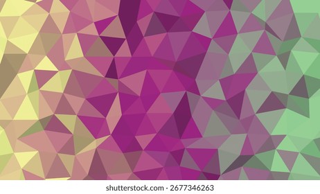 Fondo de patrón Abstractas geométrico de bajo poli rosa y verde degradado