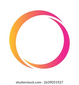Gradient pink and orange circle logo template for business and company