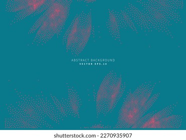 gradient pink particle dots with gradient ocean blue tone modern art background use for advertisment poster website banner landing page product package design vector eps.