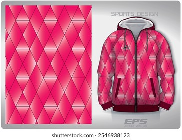 gradient pink rhombus pattern design, illustration, textile background for sports t-shirt, football jersey shirt mockup for football club. consistent front view