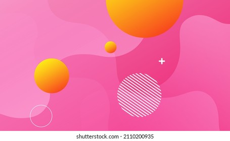 Gradient pink shape wavy background. Fluid shapes composition. Fit for presentation design. website, basis for banners, wallpapers, brochure, posters