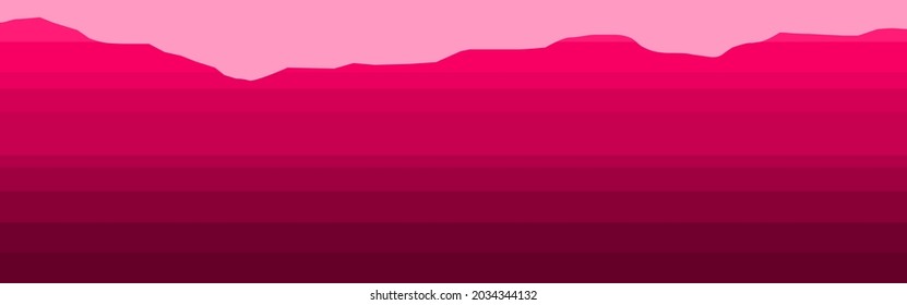 Gradient Pink Soil And Rock Layers. Subsurface Cross Section