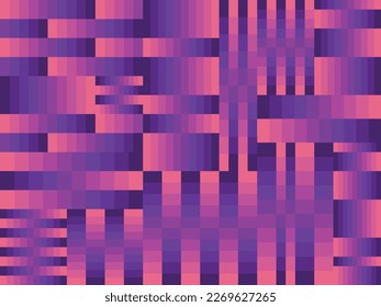 Gradient pixel abstract geometric background design vector in vibrant purple colors