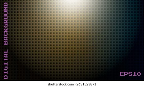 Gradient Pixel Art Background. Abstract Dark Pattern Game Texture. Digital Vector Geometric Sunrise. Tech Business Gorizontal Graphic Template. Mosaic Retro Blur Dsktop. Grain Noise Effect Cover.